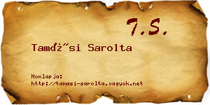 Tamási Sarolta névjegykártya