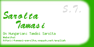 sarolta tamasi business card