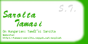 sarolta tamasi business card